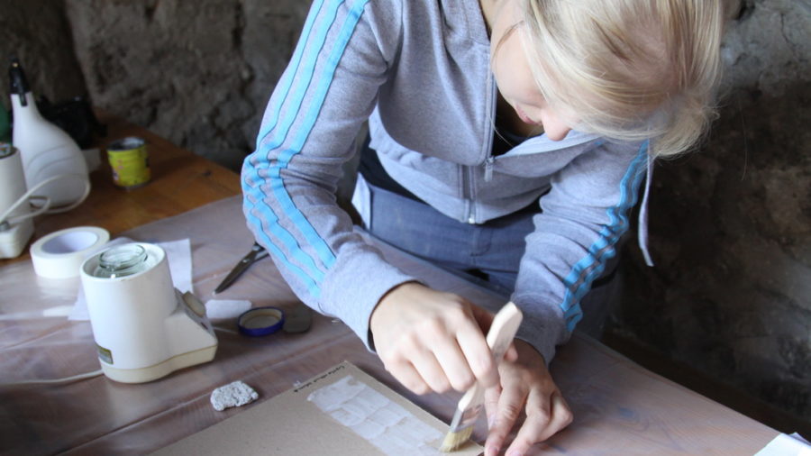 Working on the monuments. Pompeii sustainable peservation project