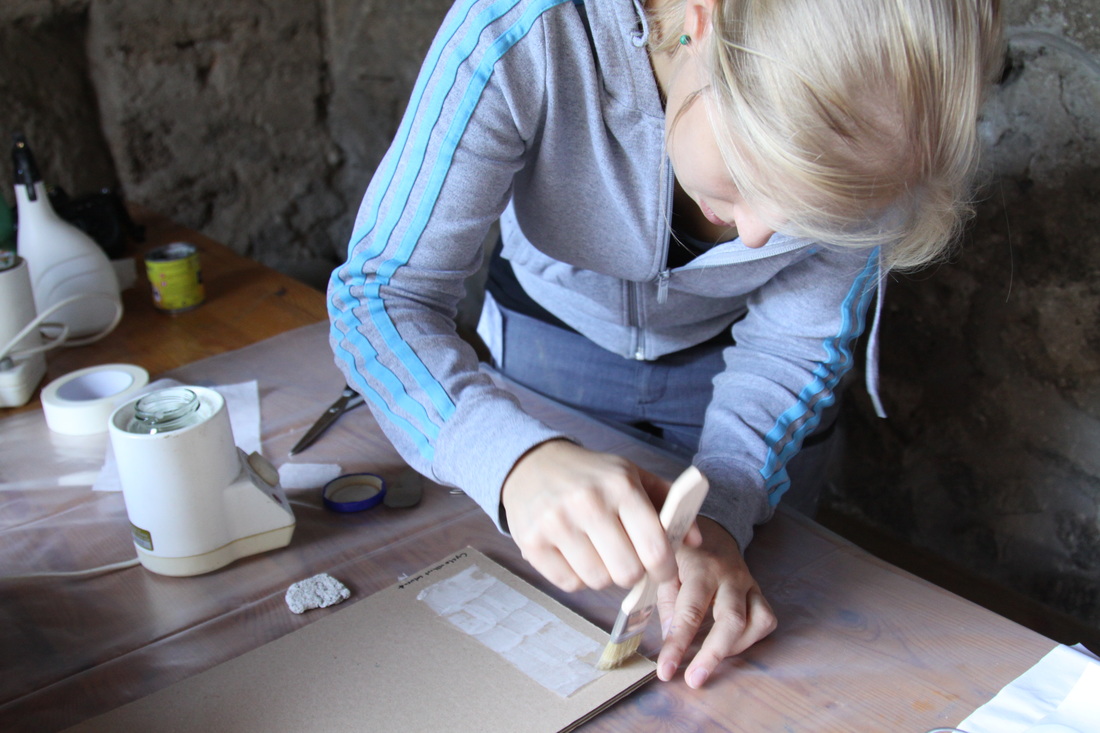 Working on the monuments. Pompeii sustainable peservation project