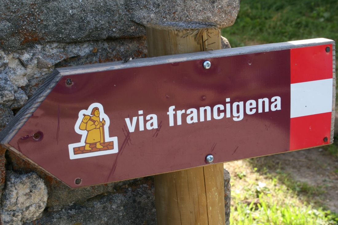 Via francigena, cartello, segnaletica