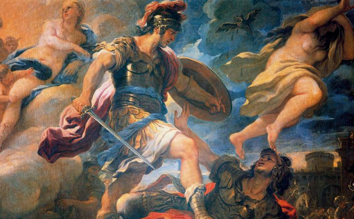 Luca Giordano, Enea e Turno, Firenze Galleria Corsini - @wikimedia