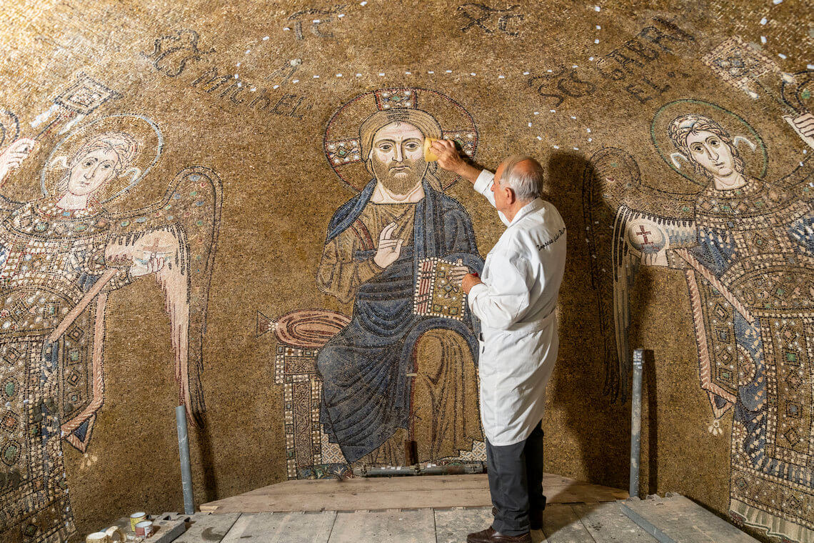 Torcello restauro mosaici abside
