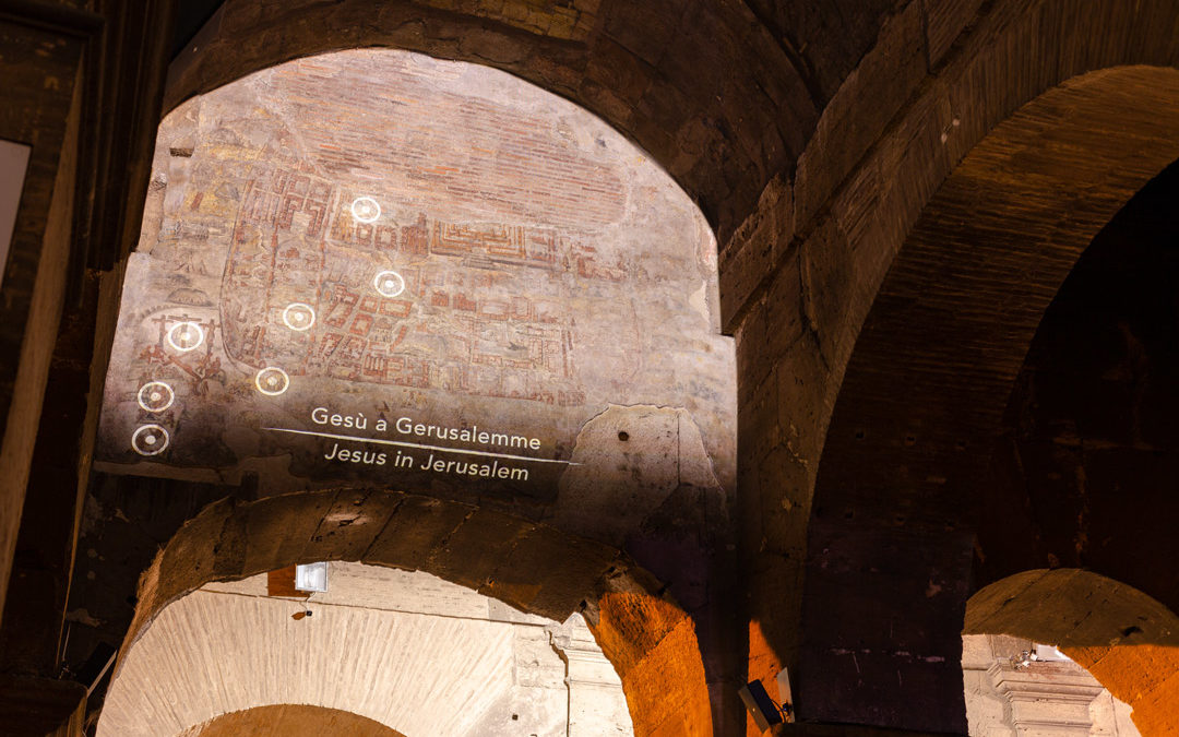 Con il videomapping la Gerusalemme del Colosseo prende vita