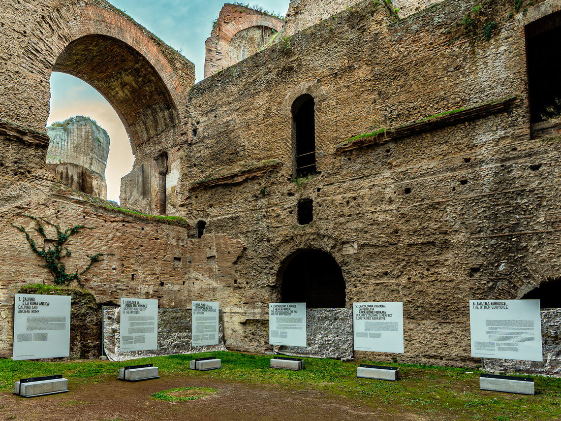 allestire l'archeologia Terme di Caracalla Calvino